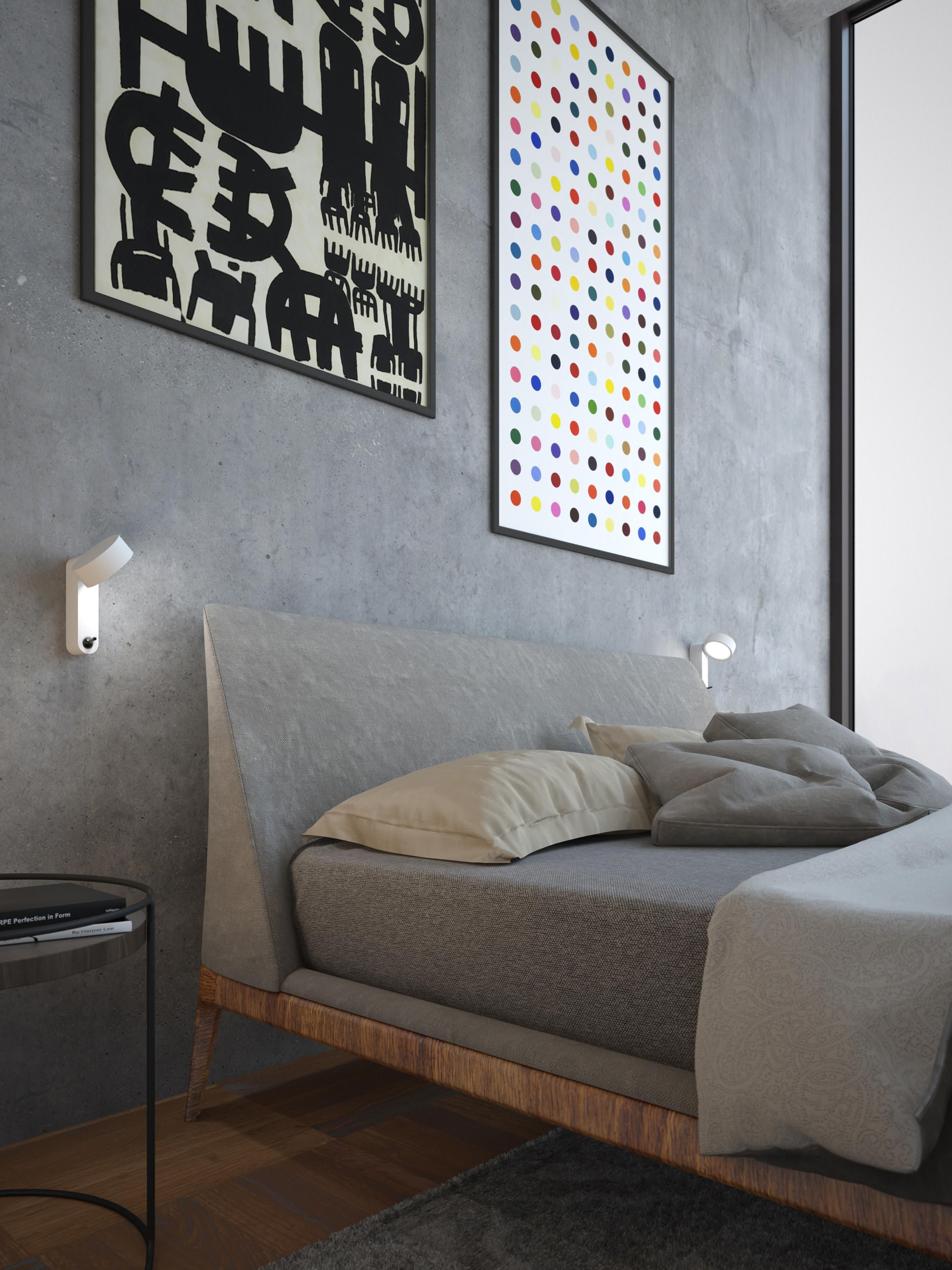 Kleine LED-Wandleuchte Toggle mit verstellbarem Lampenschirm