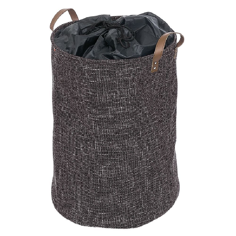 Panier à linge rond gris 56L