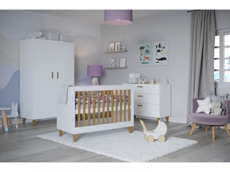 Łóżeczko dziecięce KUBI 120x60 białe