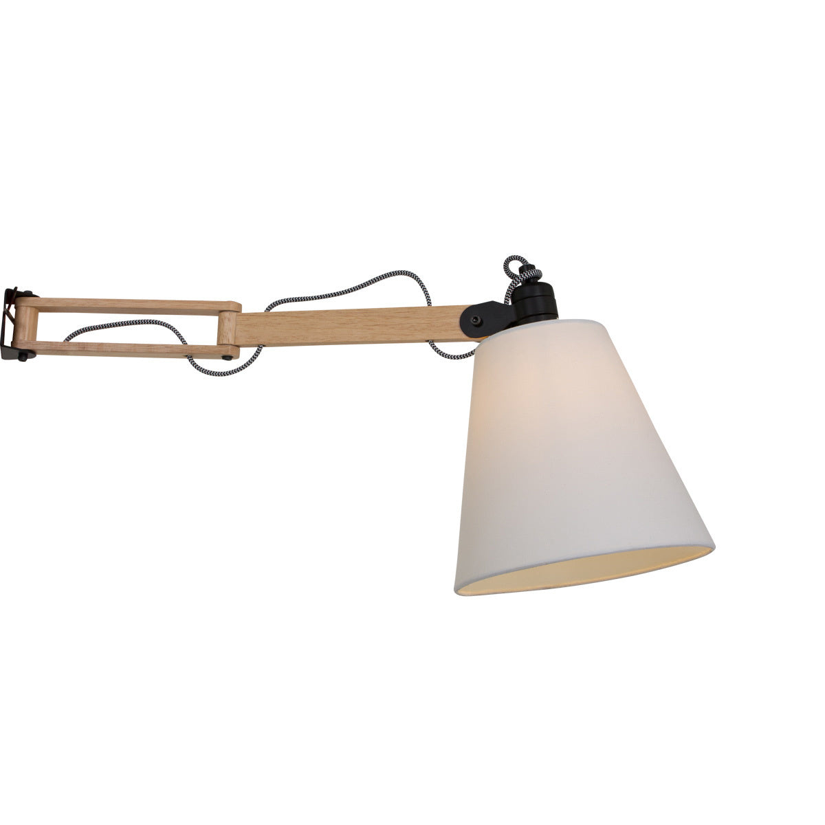 Mexlite wandlamp dion - 1 lichts - 55x 24 cm - beuken