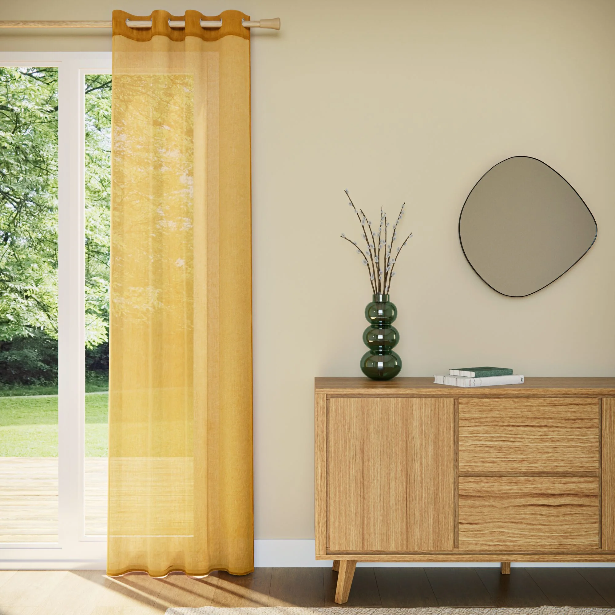 Voilage ZEPHYR coloris miel 160 x 240 cm
