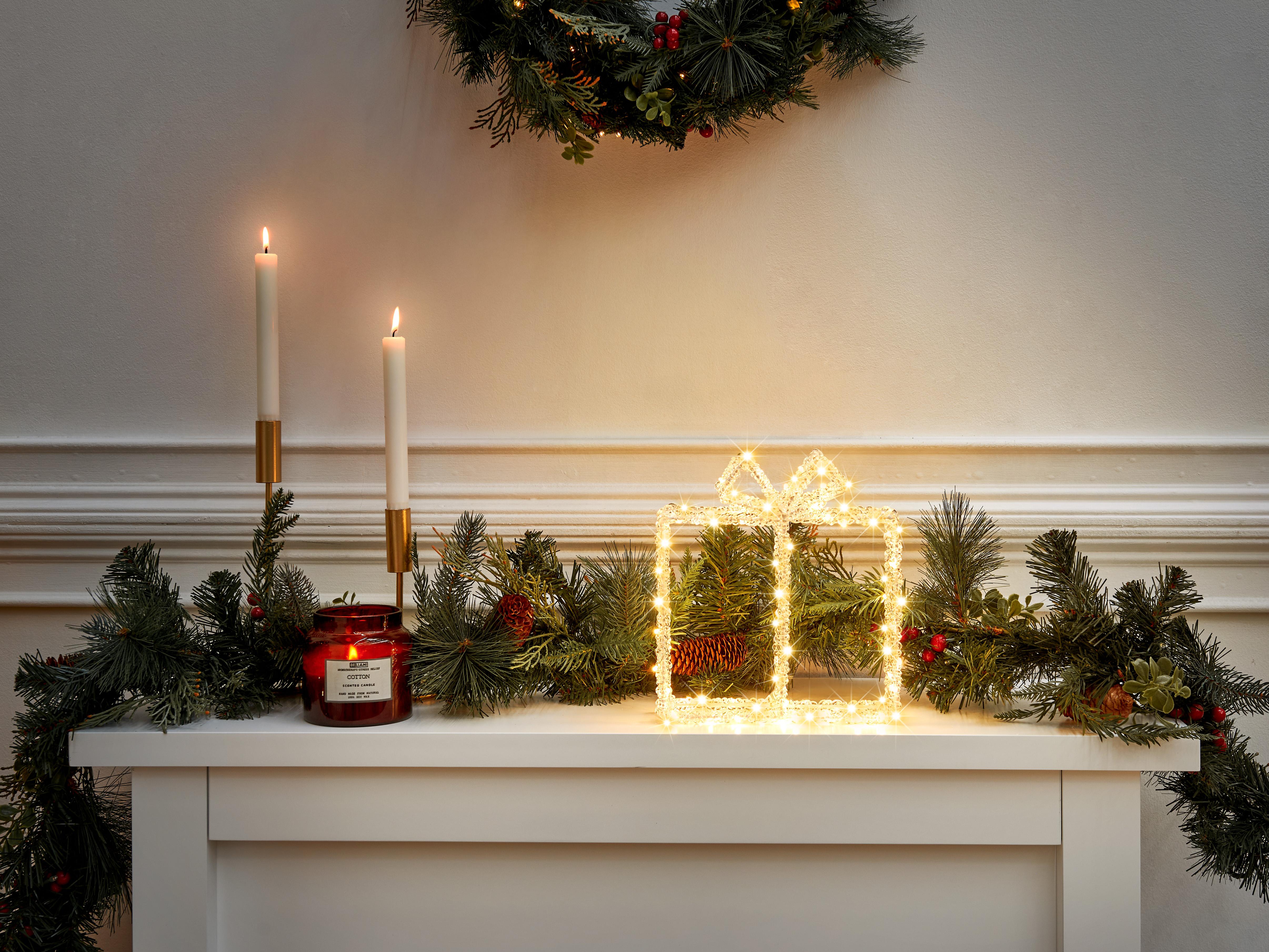 Outdoor Decoration LED KEMI Christmas Gifts 25 cm White