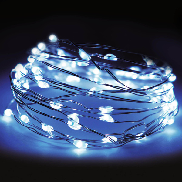 Lampki Girlanda 20 Led Zimna Biel Na Baterie