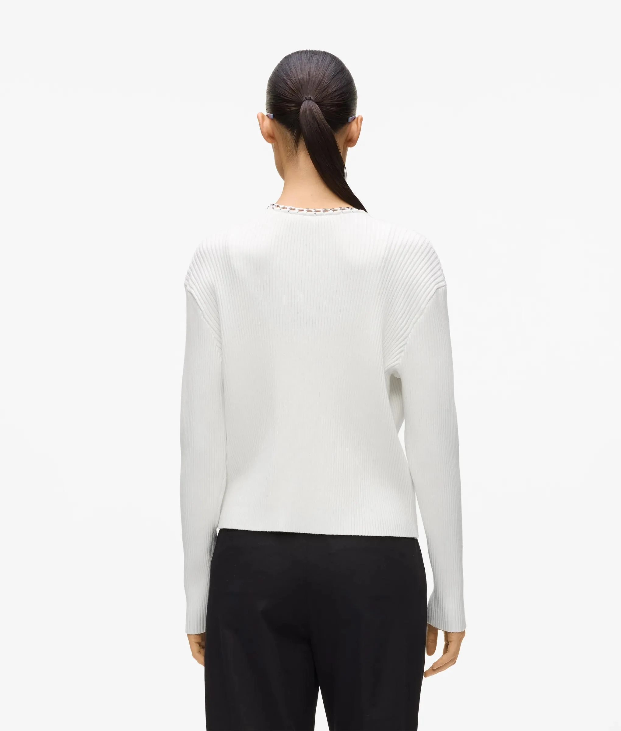 Cardigan en maille avec détails chaîne