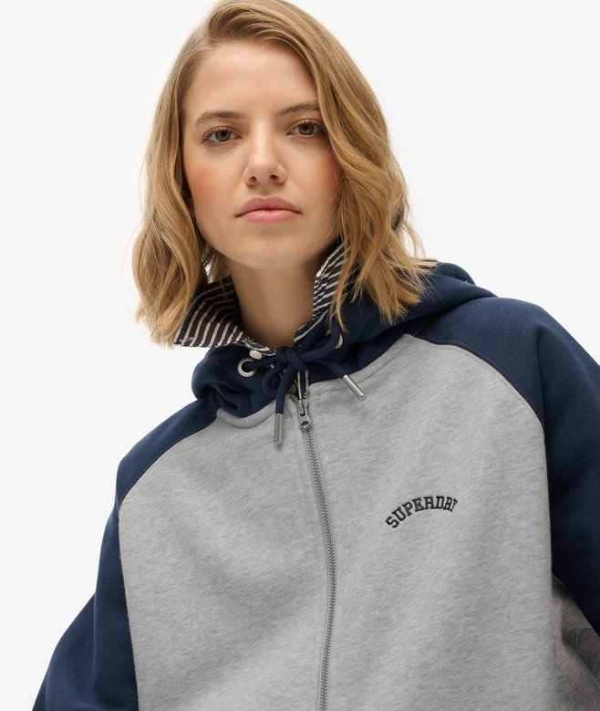 Essential Logo Raglan Zip Hoodie