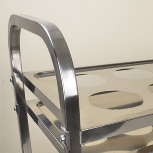 SOGA 2X 2 Tier Stainless Steel 8 Compartment Seasoning Trolley