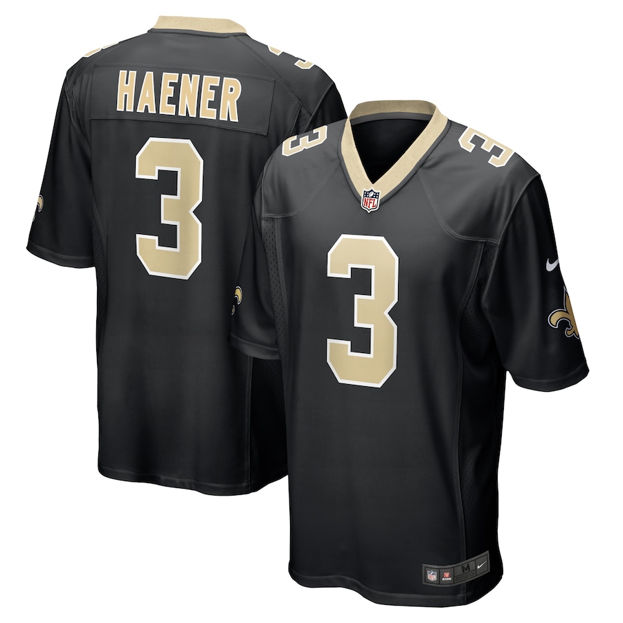 Jake Haener New Orleans Saints Nike Team Game Jersey -  Black