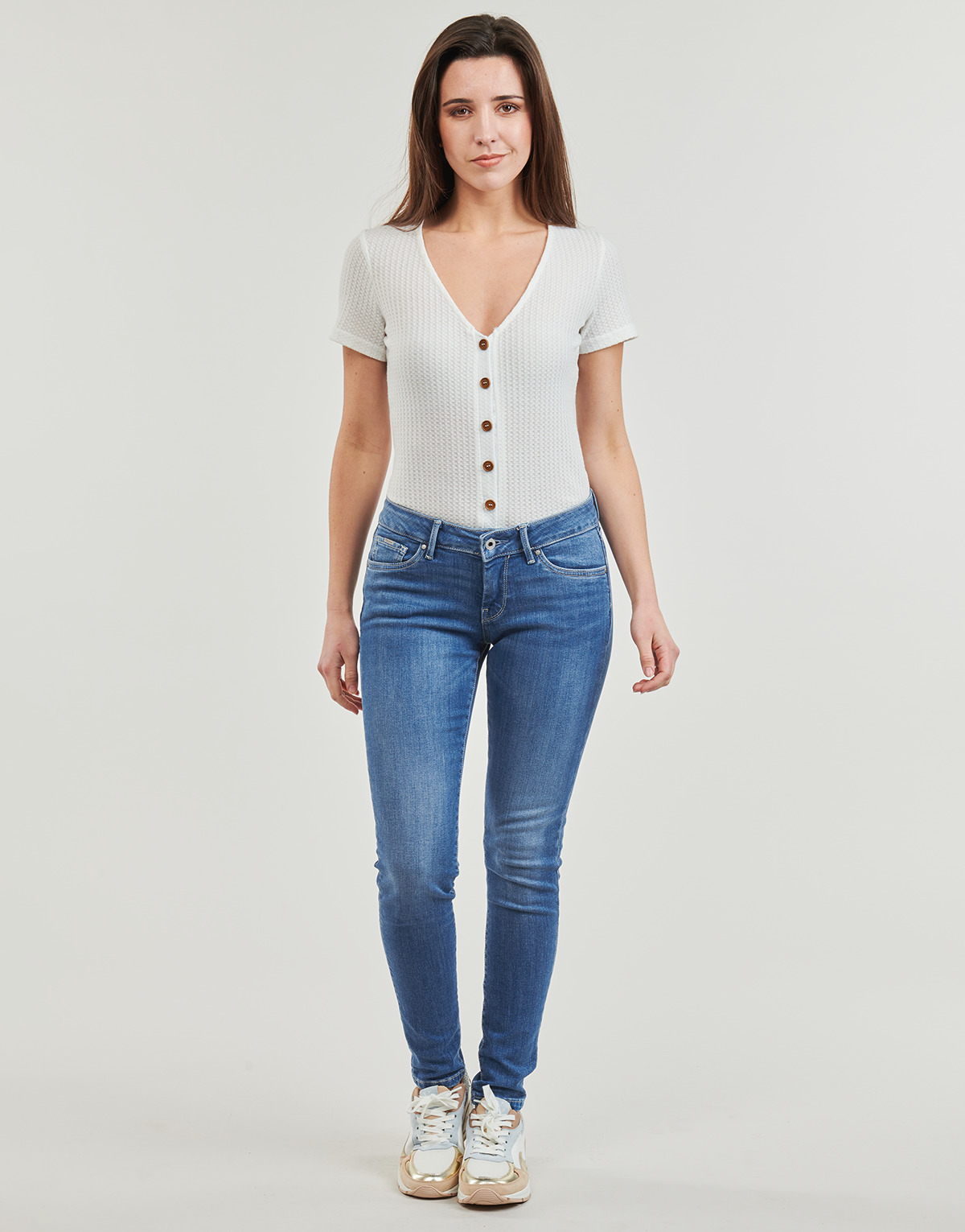 Pepe jeans - SKINNY JEANS LW - Blue