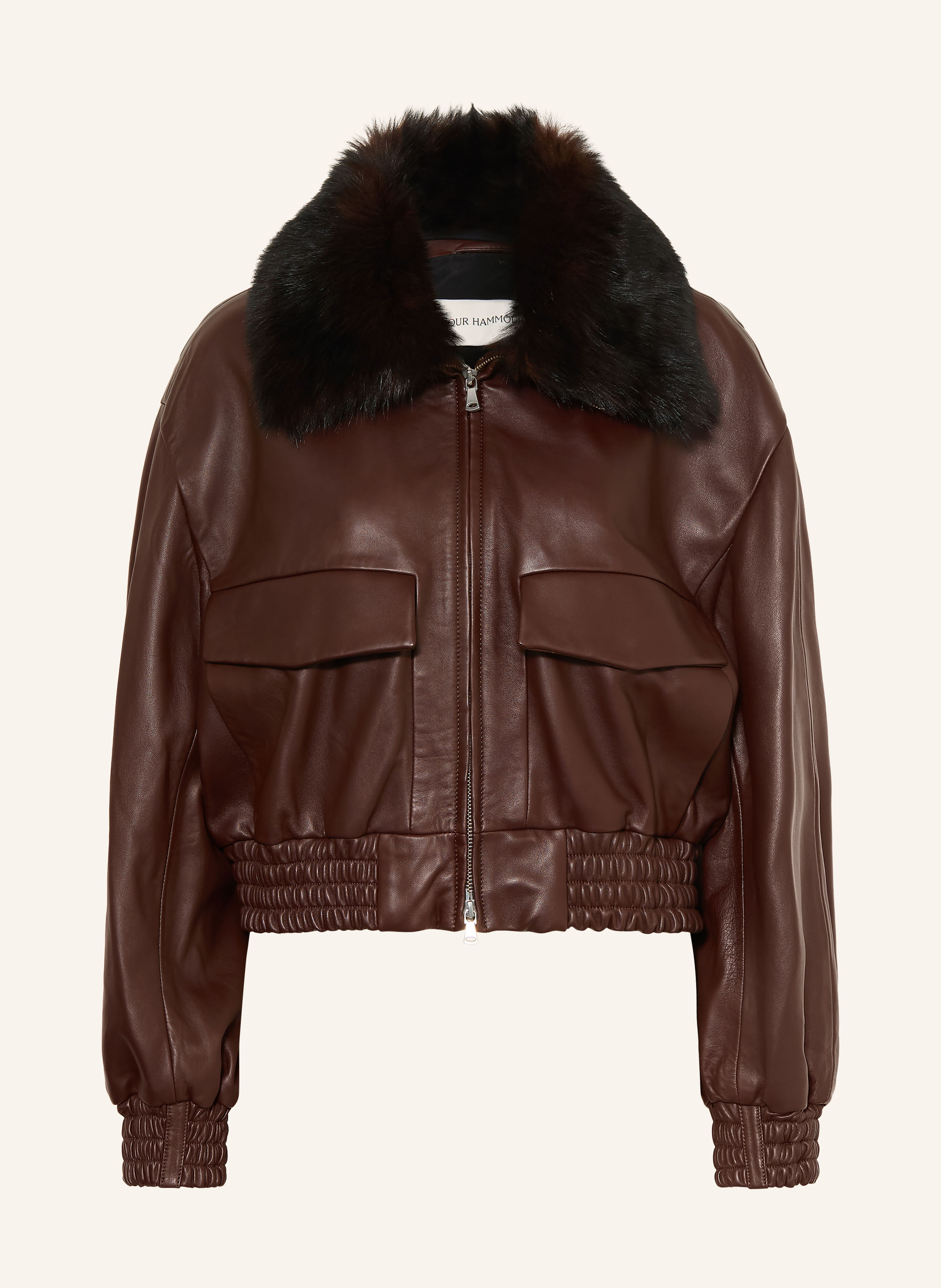 NOUR HAMMOUR Lederjacke ELLERY mit abnehmbarem Kragen
