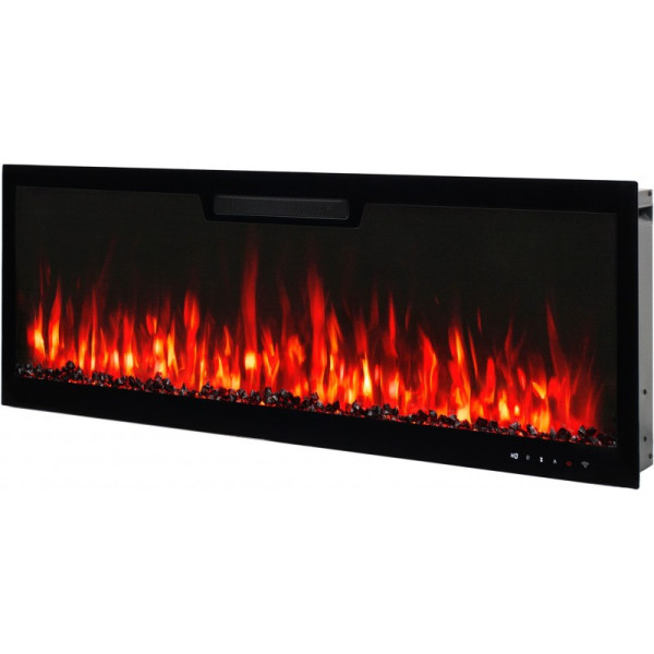 Elite 107 Cm Kominek Elektryczny Led Ścienny I Do Zabudowy Aflamo   Dźwięk