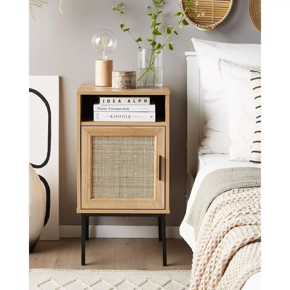 PASCO - Nachtkastje - Lichte houtkleur - Vezelplaat