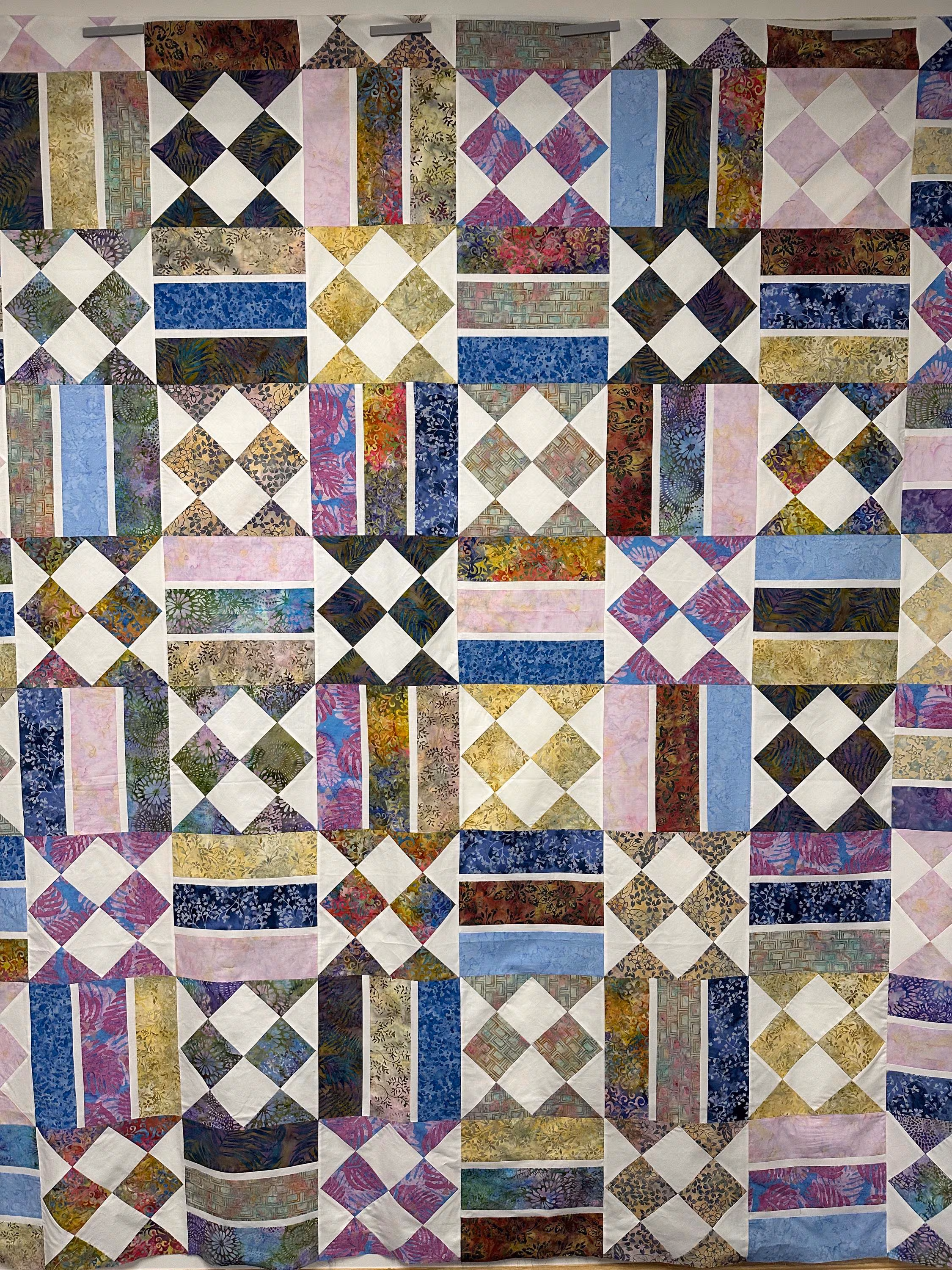 Handmade Batik Unfinished Quilt Top – Queen/King Size – 80