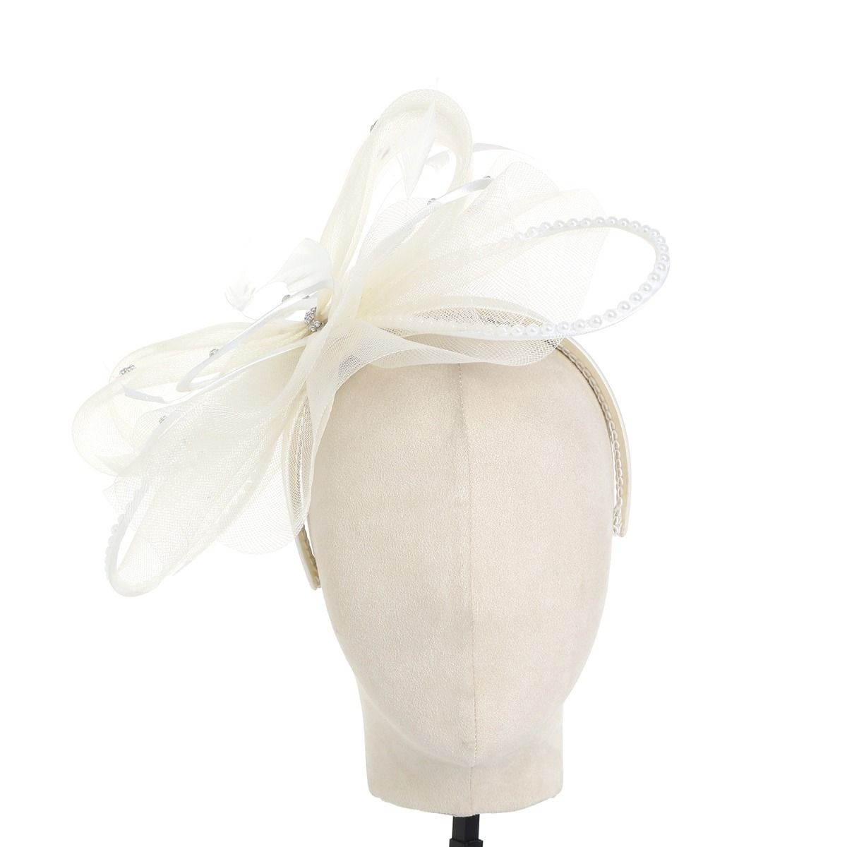 PEACH ACCESSORIES Jewelled Temptation Exquisite Feathered Fascinator