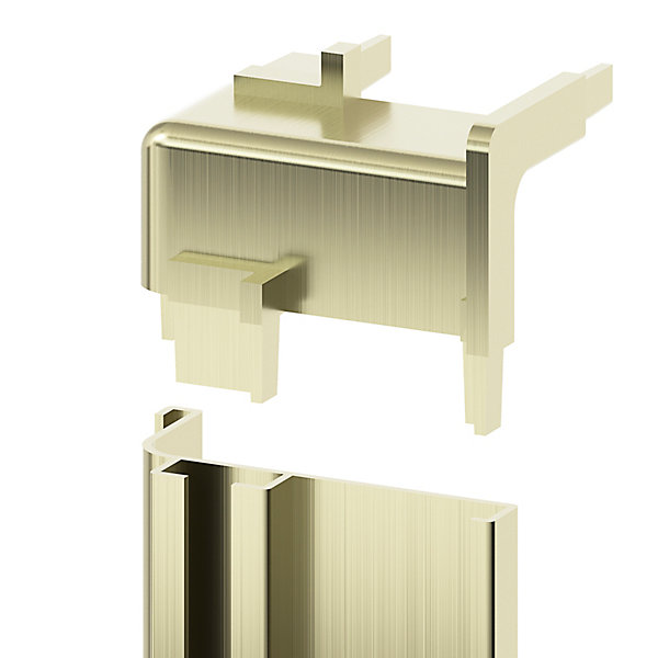 Angle intérieur pour rail de plan de travail laiton Caraway Innovo GoodHome
