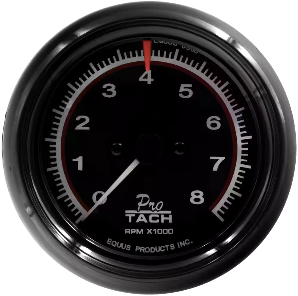 EQUUS 3-3/8-in. Black Tachometer