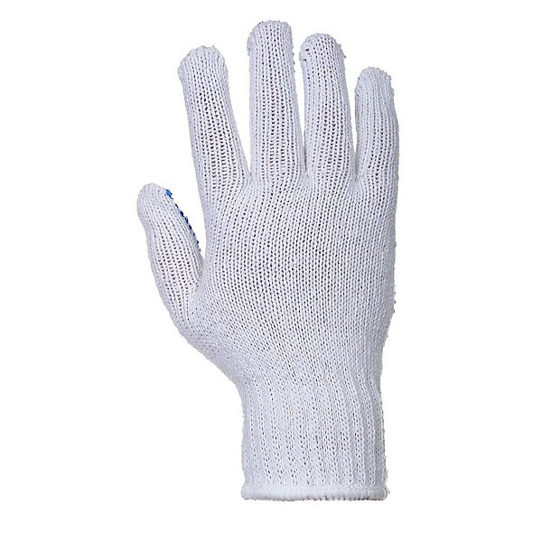 Gants Fortis Tricoté Picots PVC Portwest Blanc / Bleu 11