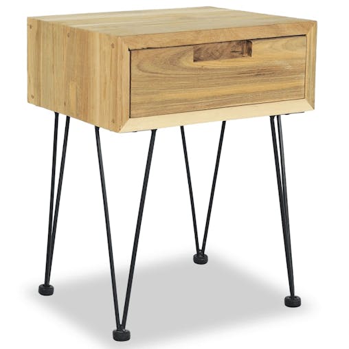 NNEVL Bedside Cabinets 2 pcs 40x30x50 cm Solid Teak
