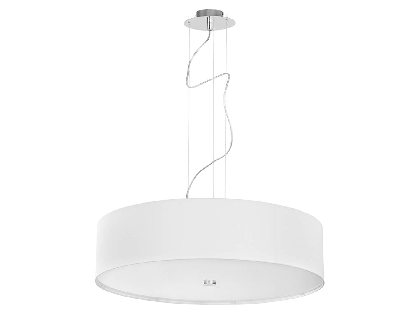 Lampa wisząca Viviane 3-punktowa tkaninowa biała