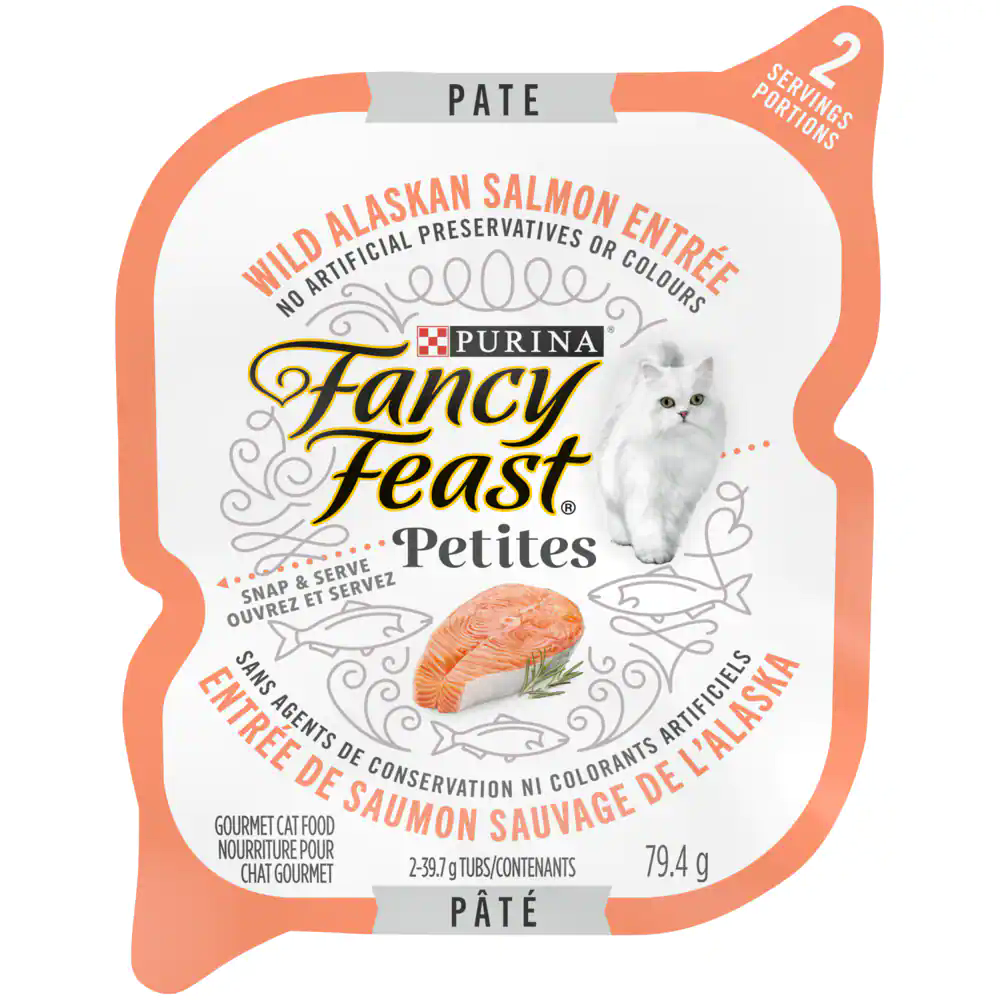 Purina Fancy Feast® Petites in Gravy Salmon with SPinach Wet Cat Food, 79-g