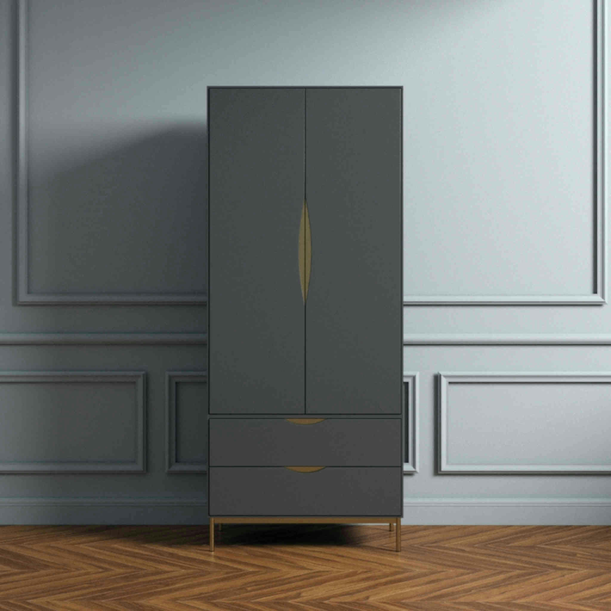 - Armoire 2 portes 2 tiroirs