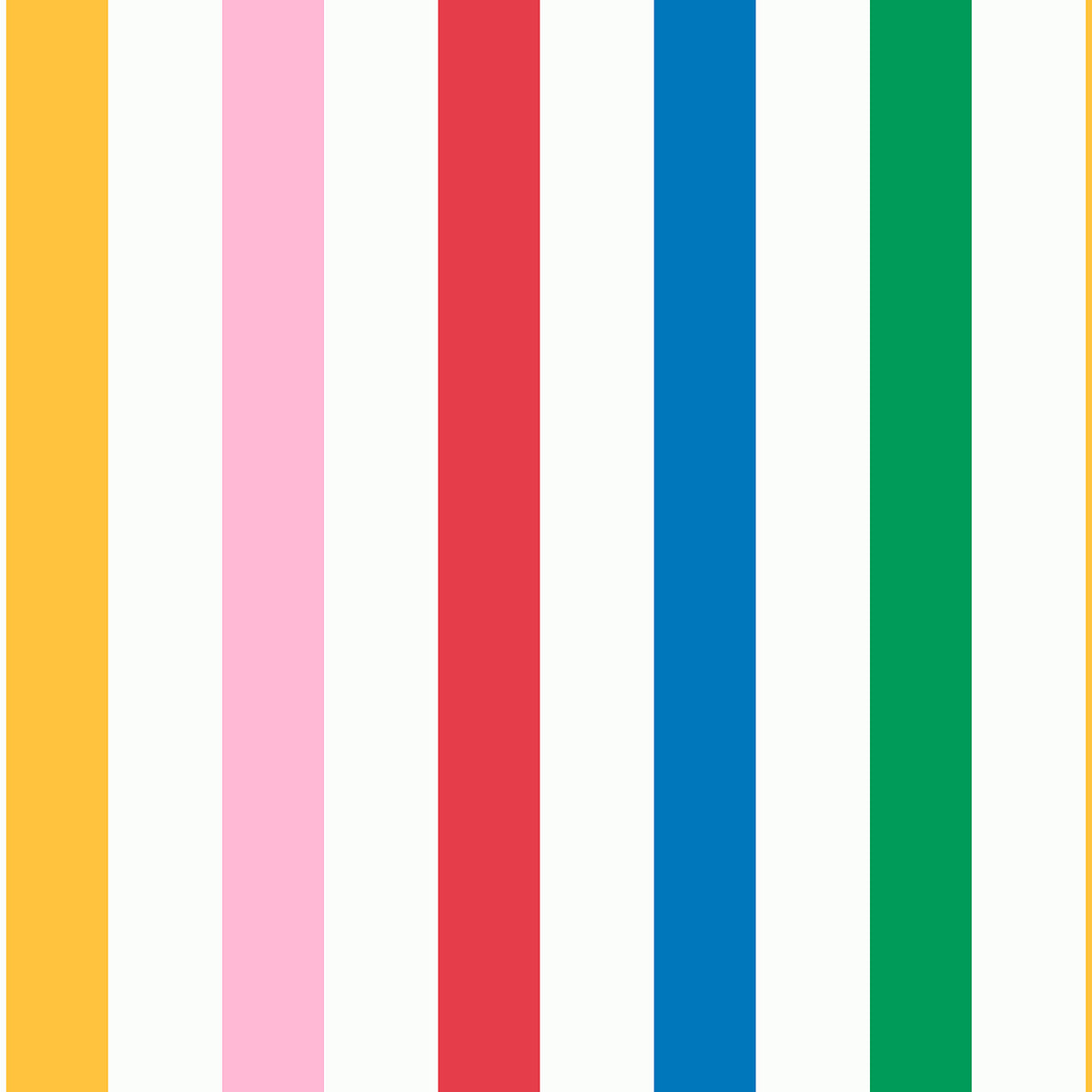 Joules Vliesbehang - Country Critters Chunky Stripe Rainbow - 10mx52cm