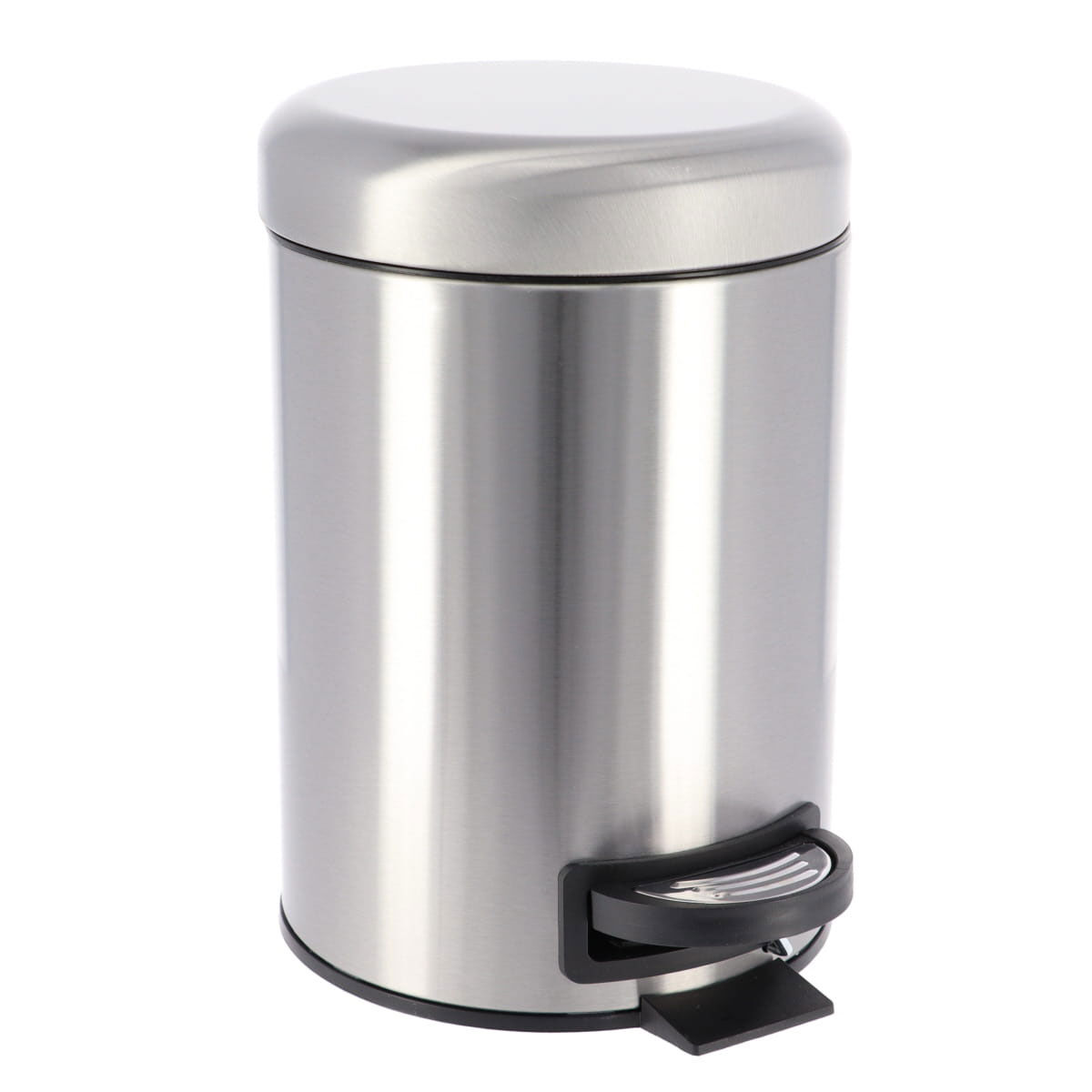 Balde wc cromado soft close em metal