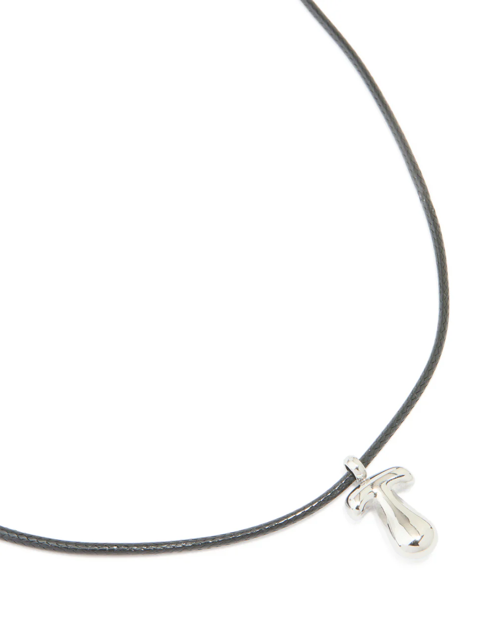Waterproof Stainless Steel Large Bubble Letter T Cord Necklace