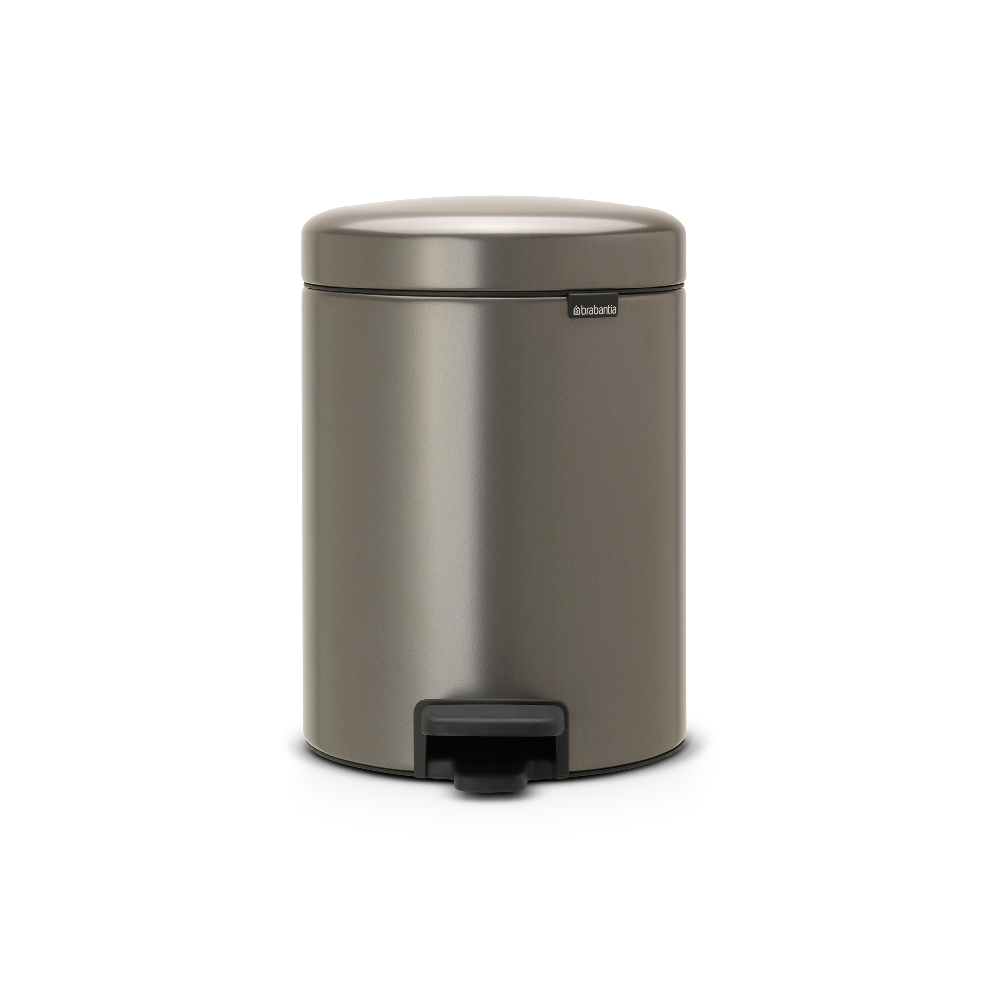 Brabantia NewIcon Pedaalemmer, 5 liter, kunststof binnenemmer - Platinum