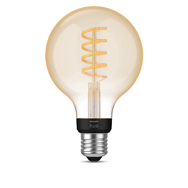 Ampoule LED connectée Philips Hue globe IP20 E27 550lm 7W blanc