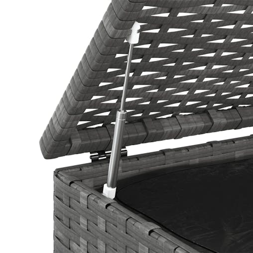 NNEVL Garden Cushion Box PE Rattan 100x97.5x104 cm Grey