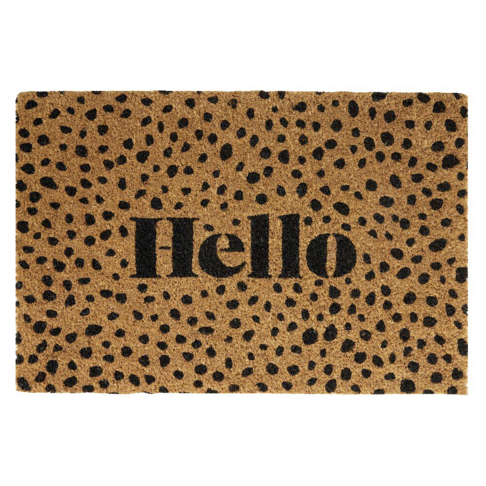 Paillasson coco rectangulaire Hello 40x60cm
