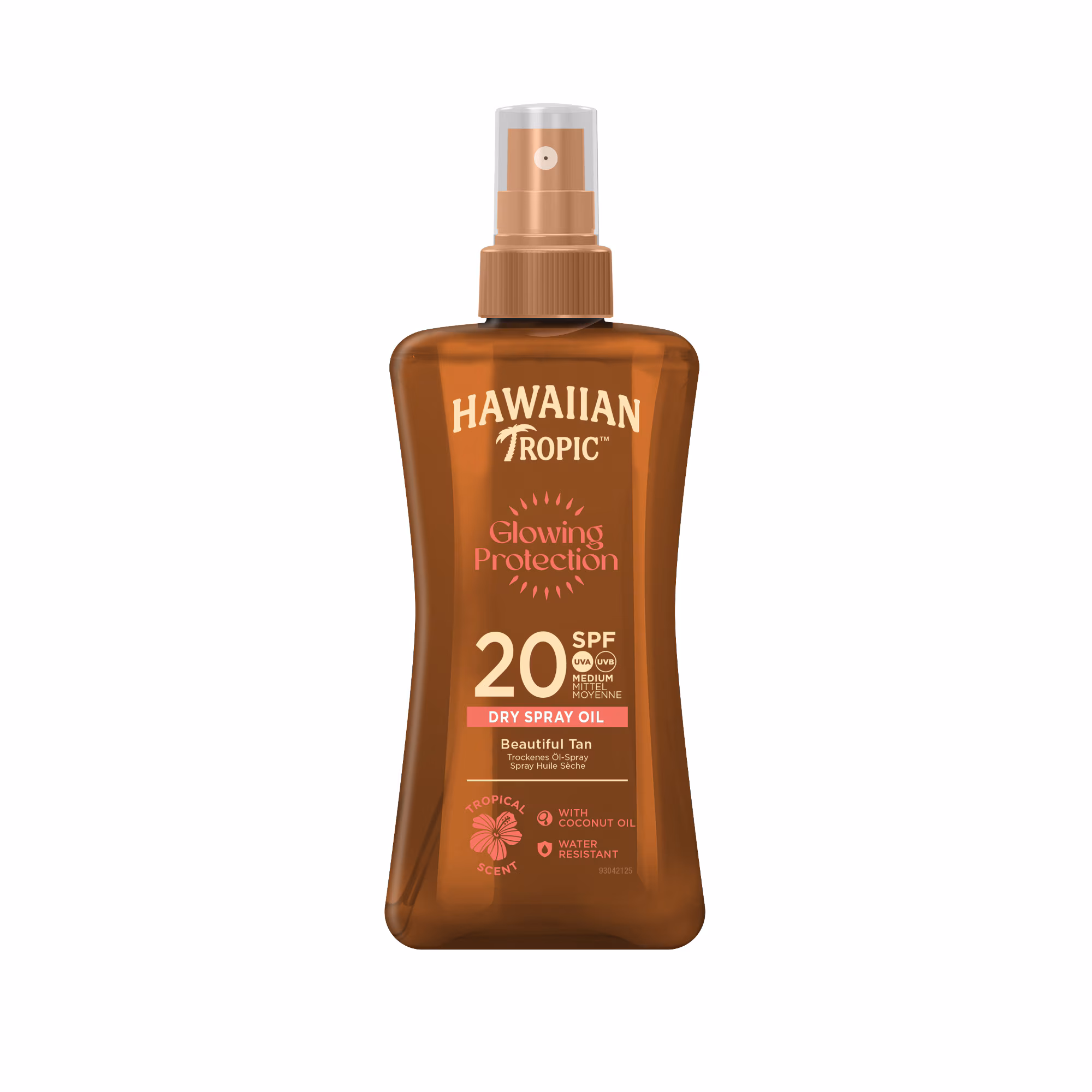 HAWAIIAN TROPICSpray huile solaire glowing protection spf20