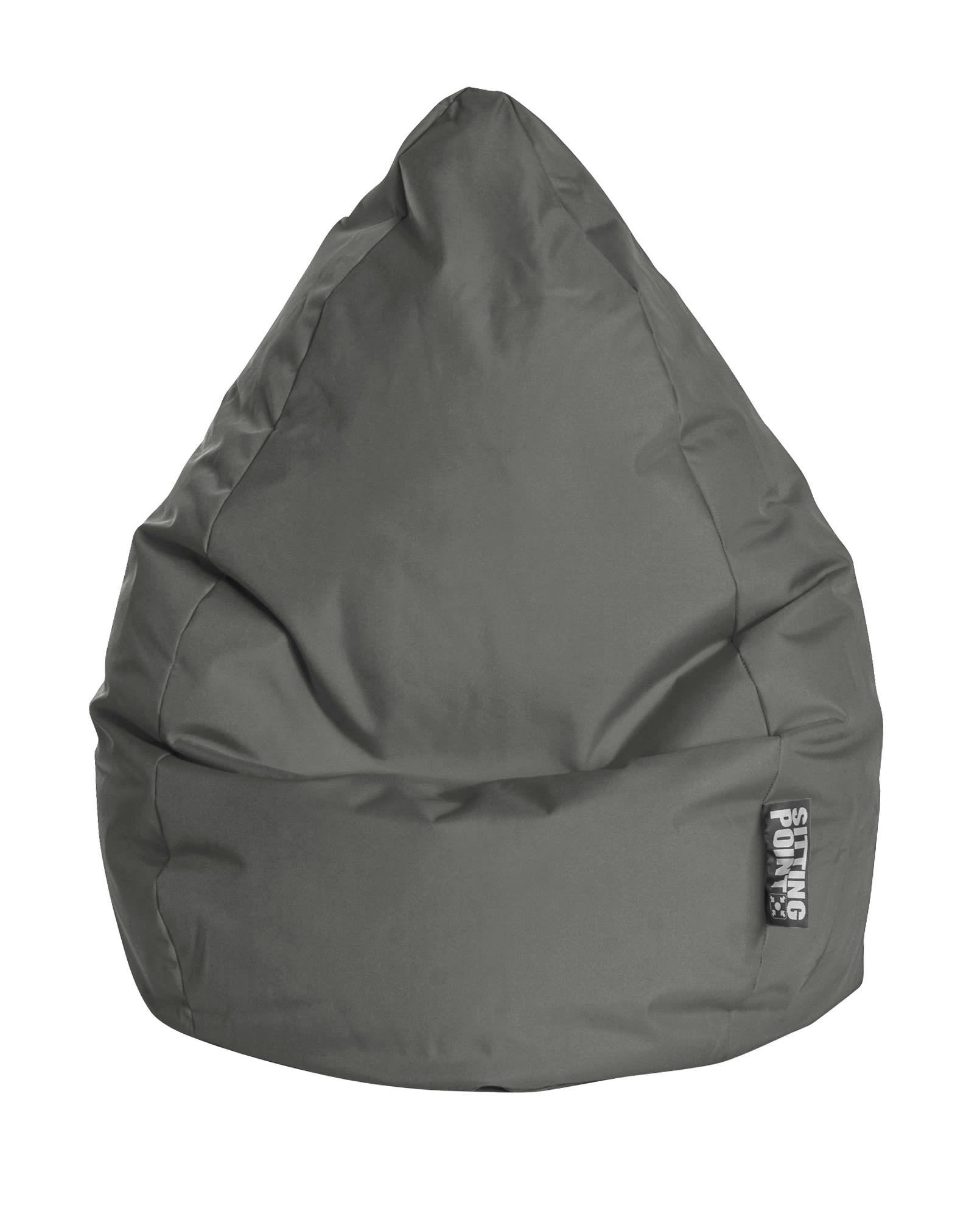 BRAVA - Pouf poire XXL d'intérieur gris anthracite 80x130cm