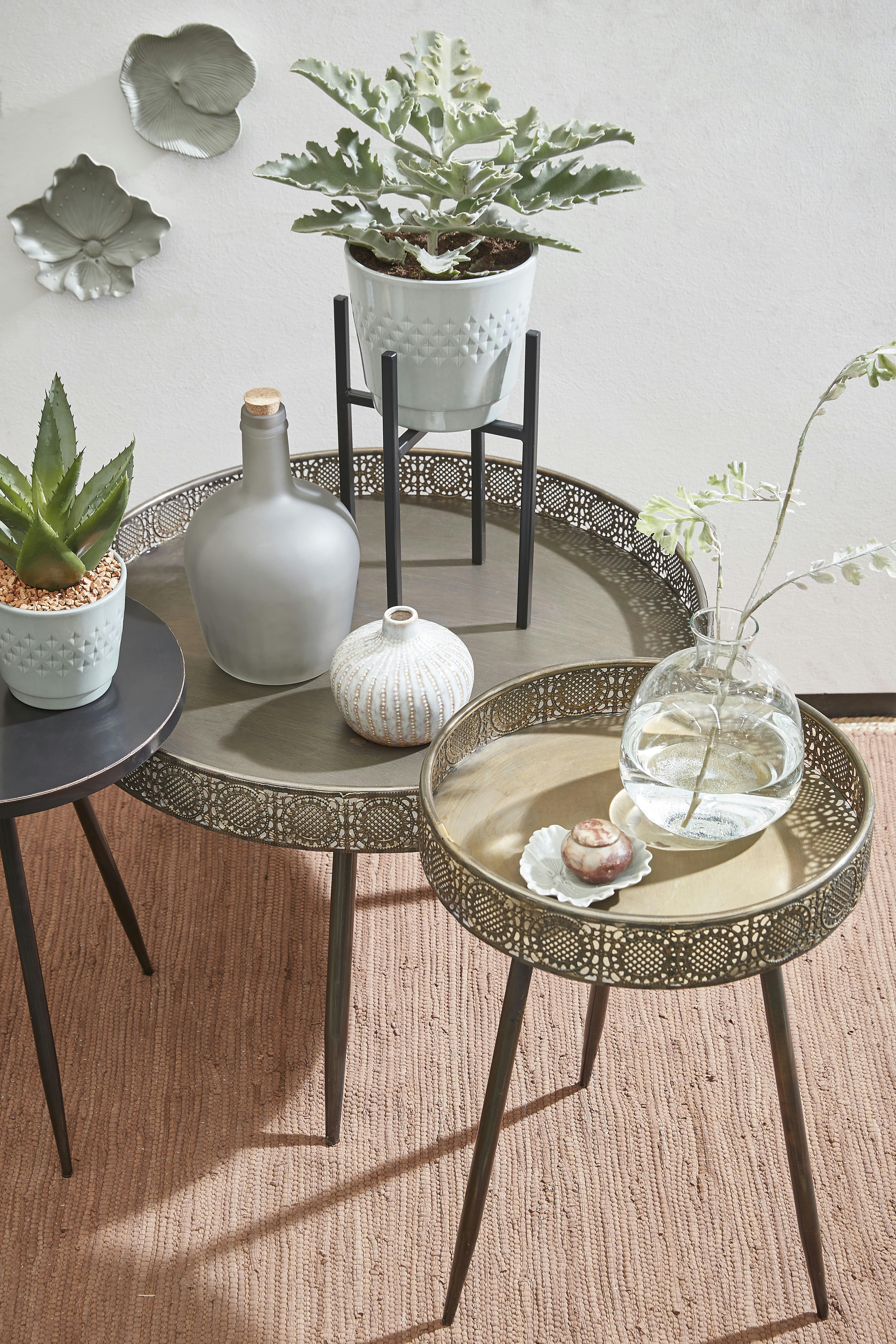 LAGUNE - Table basse en métal cuivre D70