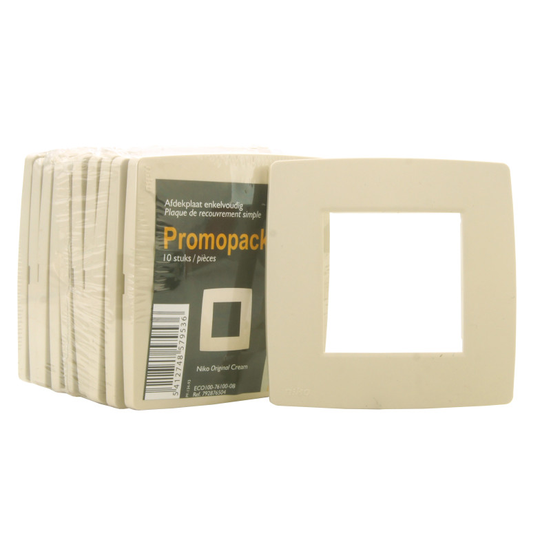 Plaque de recouvrement crème 10 pièces NIKO