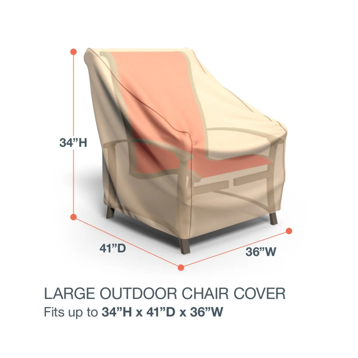 Budge StormBlock™ Savanna Tan Patio Chair Cover Multiple Sizes
