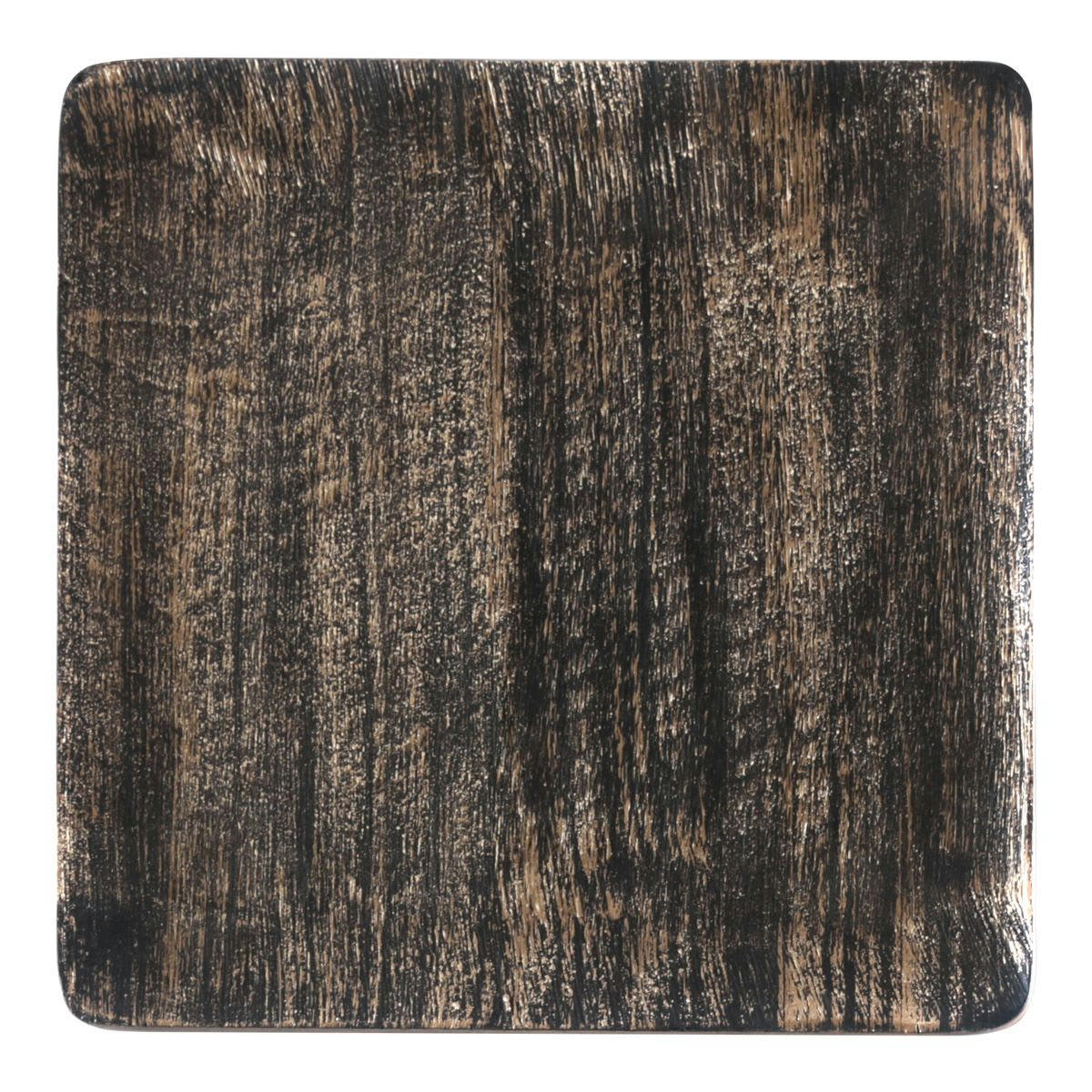 HILO - Plat décoratif carré en bois de manguier 21 cm