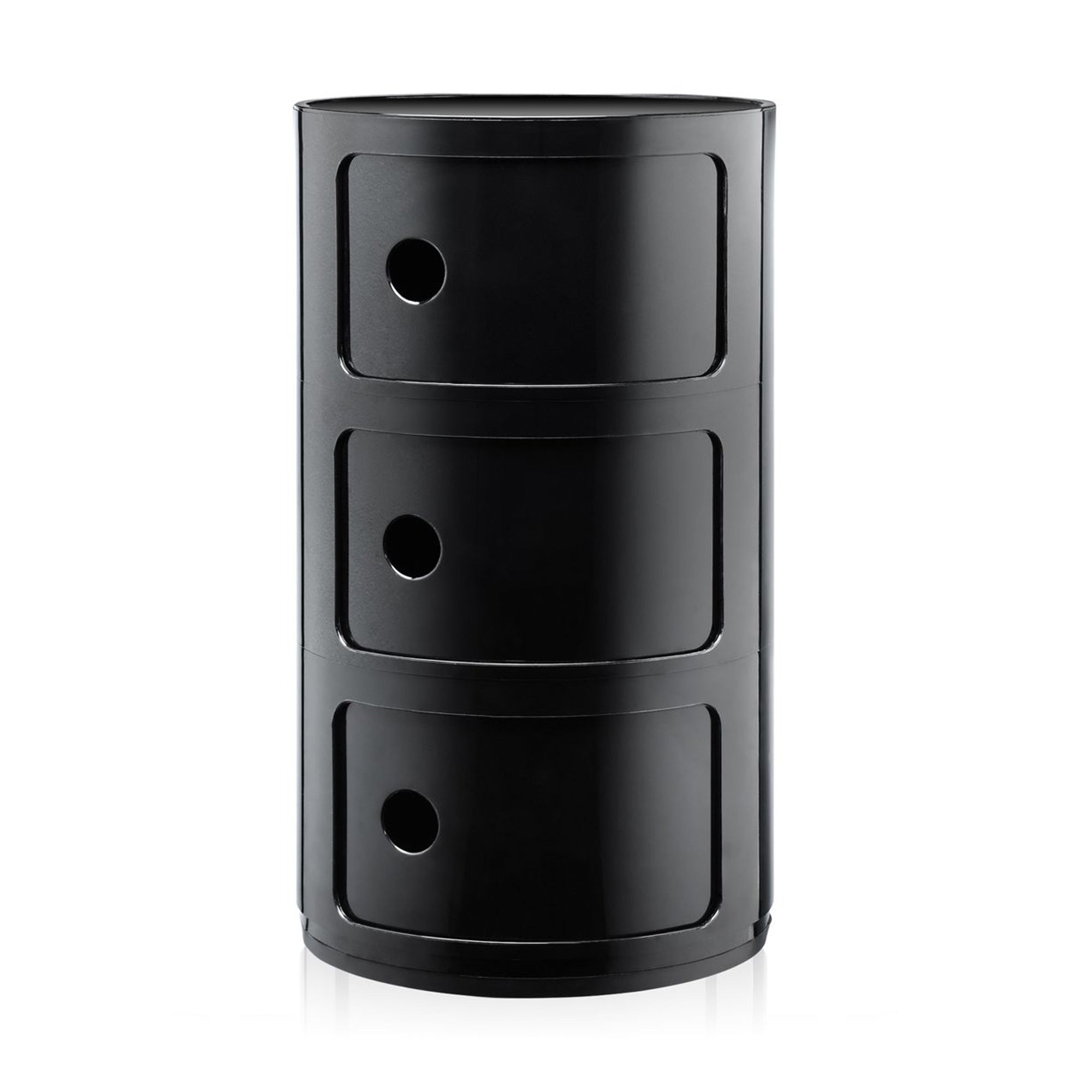 Kartell Componibili Kast Ø 32 cm - 3 Modules - Zwart