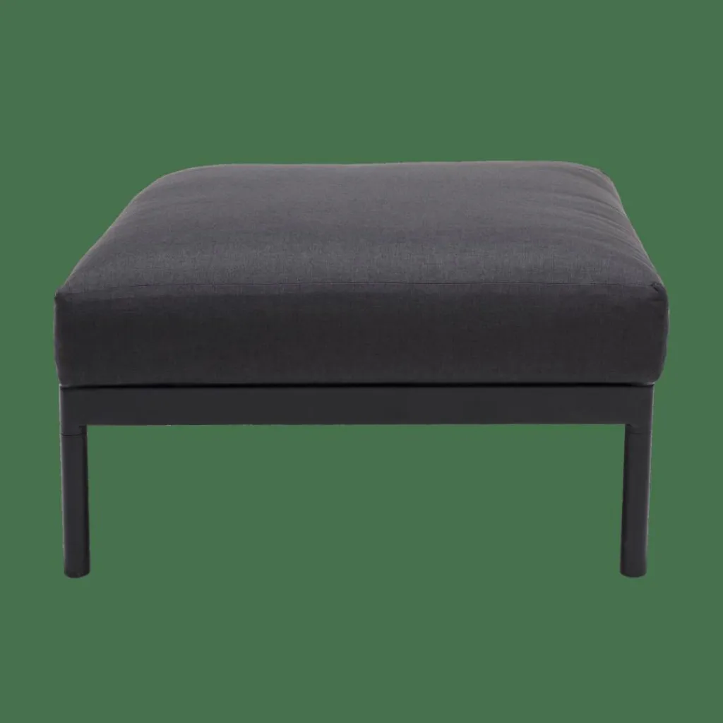 Salon De Jardin^CASA HANNA Lounge Teck Repose-pied Noir, Naturel