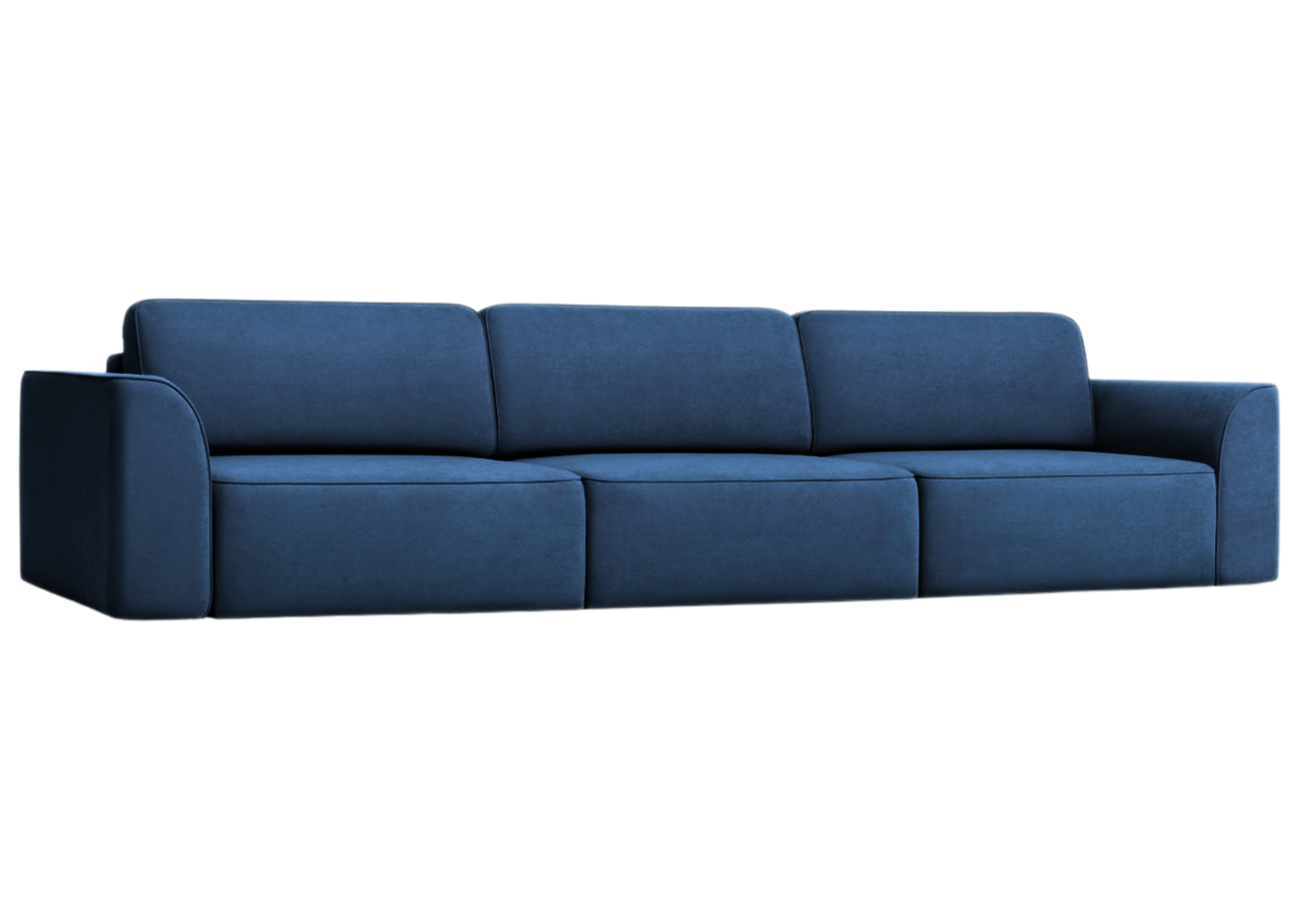 Sofa Kanapa Rozkładana z Funkcją Spania Pięcioosobowa KOMA Granatowa