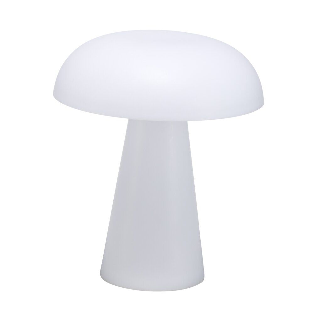 Lampe de table LED forme champignon blanc Ø15xH17cm