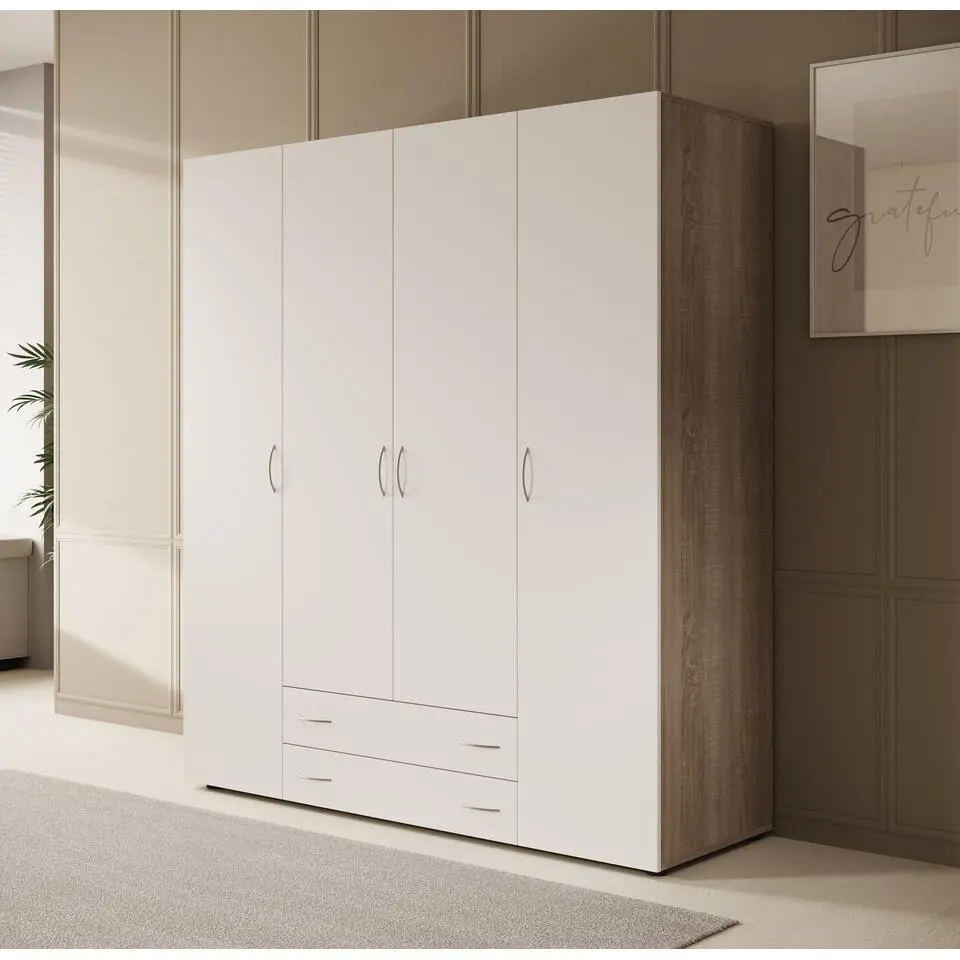 Meubella - Kledingkast Serra - Wit 2 - 160 cm