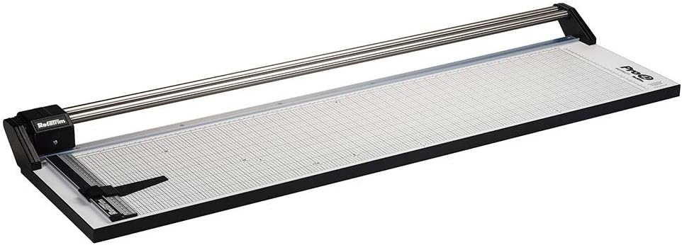 Pro 24 Inch Cut Professional Paper Cutter/Trimmer Precision Rotary Trimmer with Self-Sharpening Precision Steel Blades  Twin Stainless Steel Guide Rails (RCPRO24i)(42 Inch)