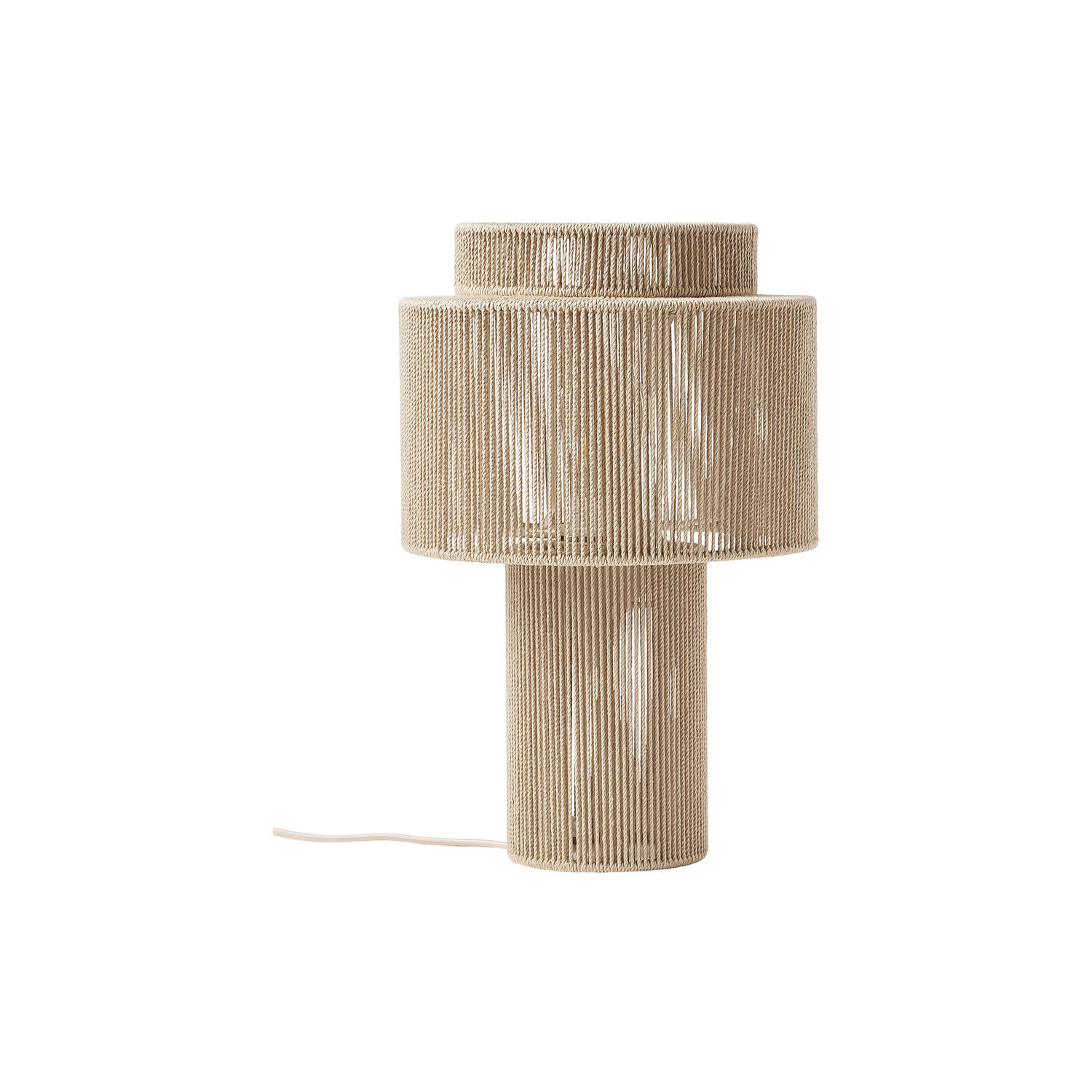 Lace Linen Thread Table Lamp, beige