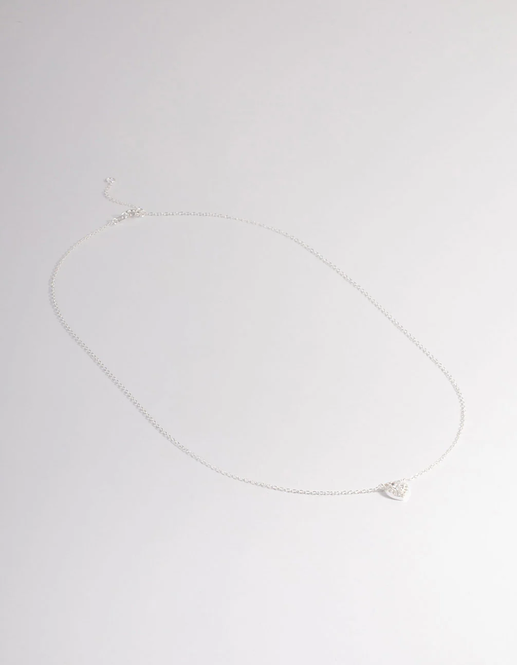 Sterling Silver Cubic Zirconia Halo Heart Pendant Necklace