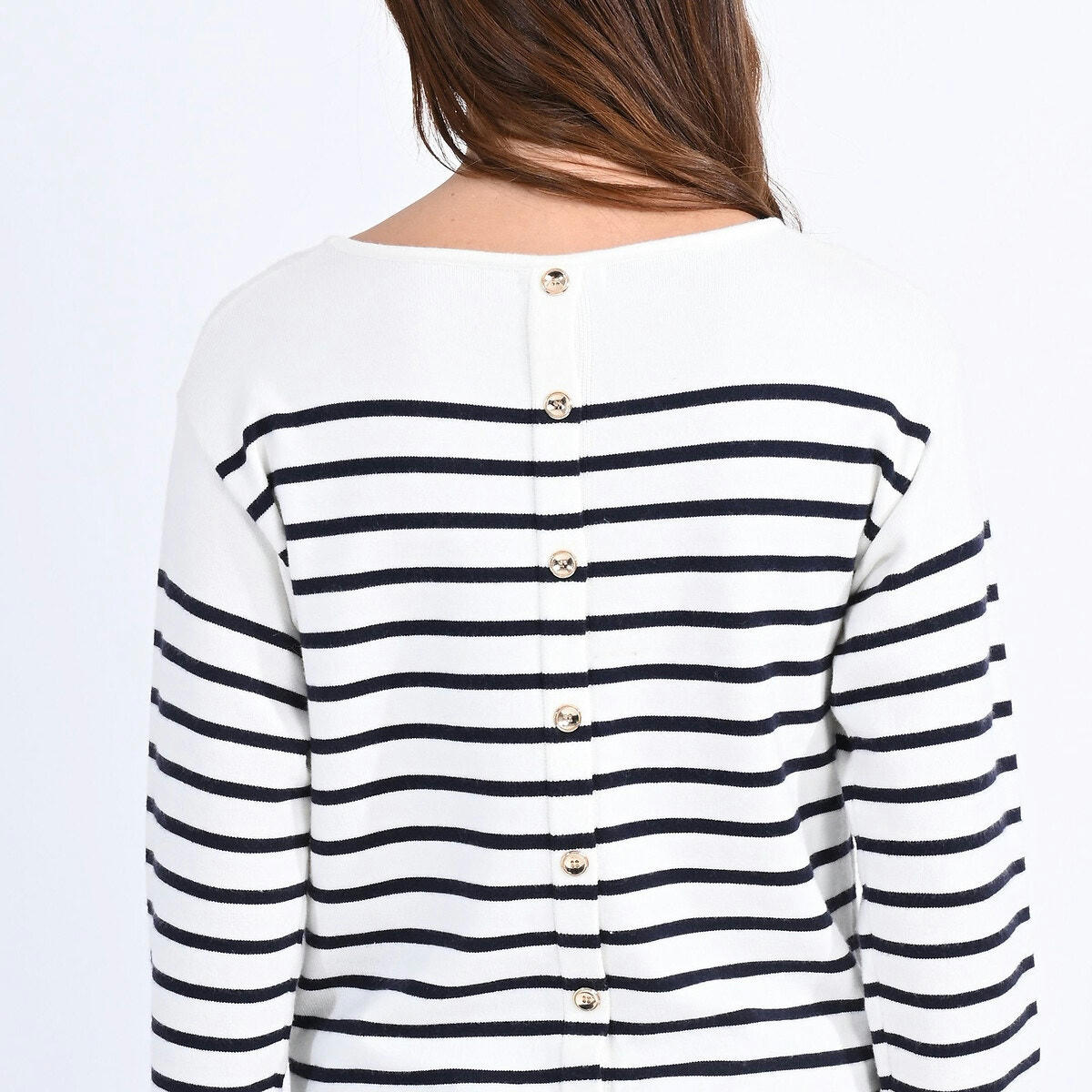 Pull marinière col rond
