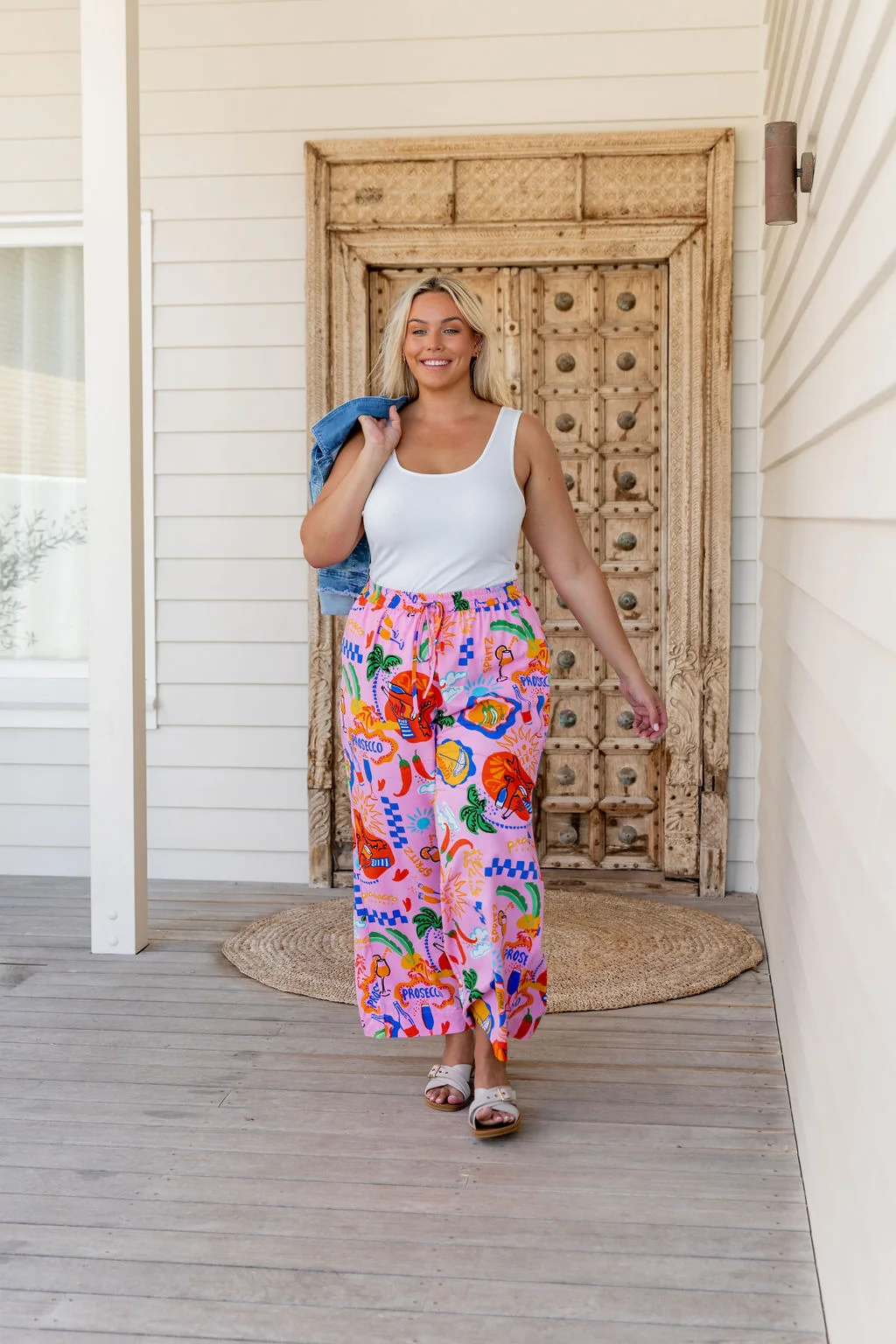 Gina Linen Blend Pant in Cin Cin