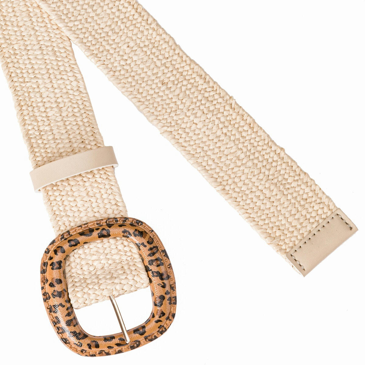Ceinture boucle motif léopard