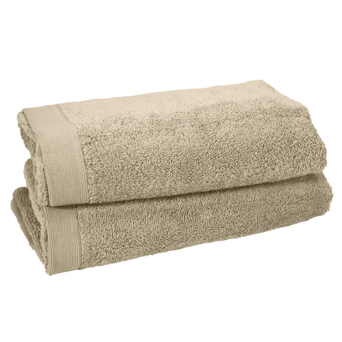 STUDIO - Lot de 2 draps de bain 500 gr/m²  sable 70x130 cm