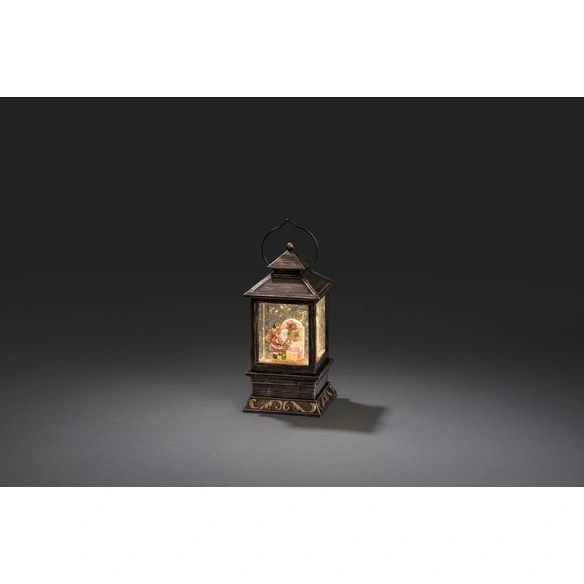 LED-Schneelaterne, Kunststoff, BxHxL: 10,5 x 22 x 10,5 cm, inkl. Leuchtmittel